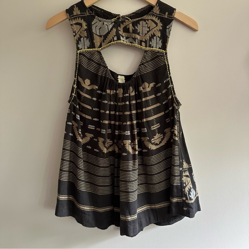 Free People Printed Woven Swing Tank